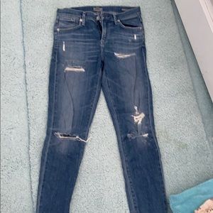 AGolde skinny ripped jeans